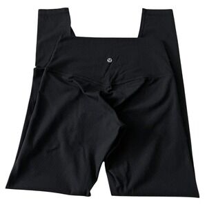 Lululemon Align Ribbed High Rise Leggings Black Size 8